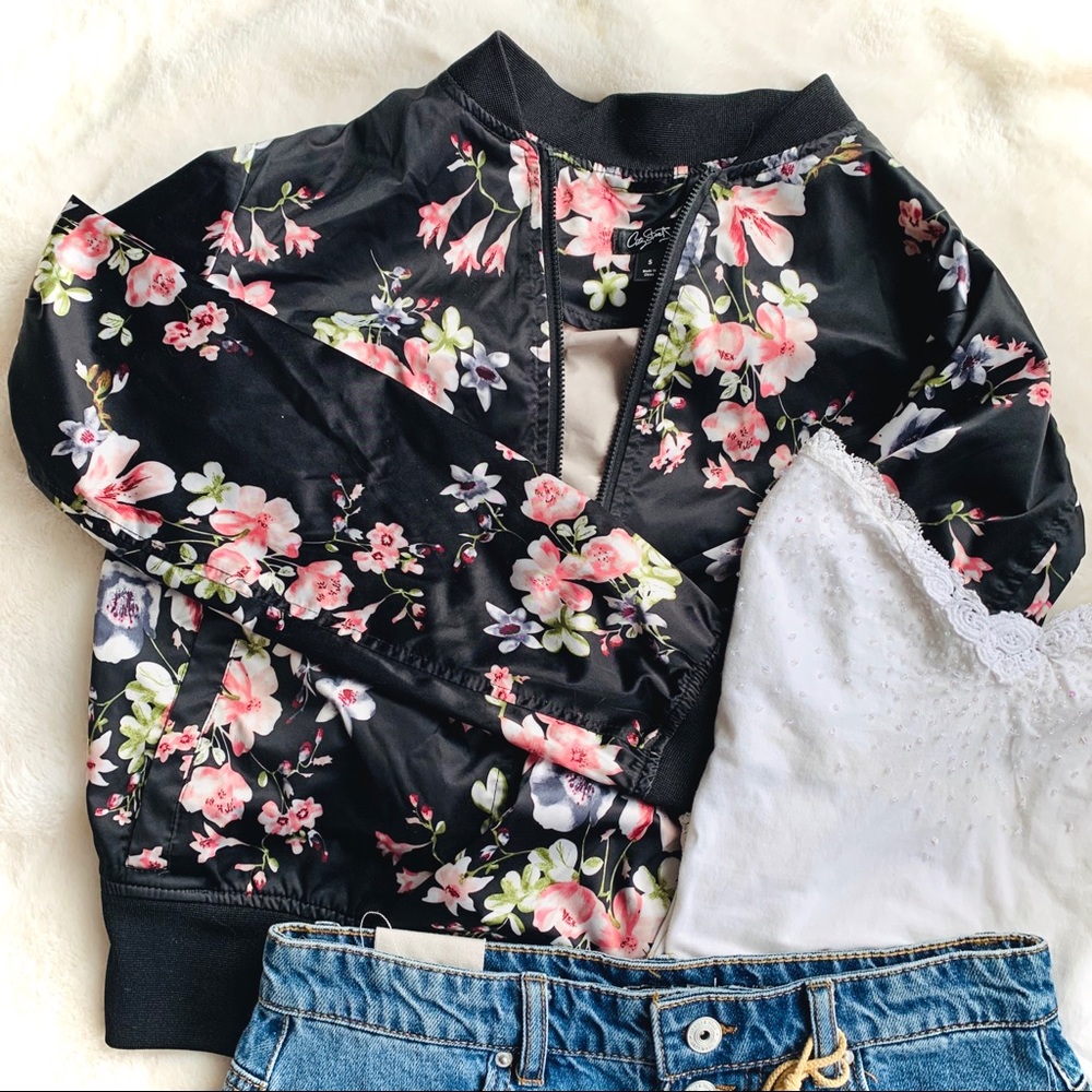 Floral Bomber Jacket
